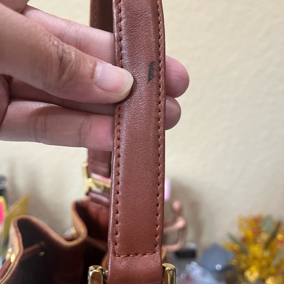 MCM VINTAGE COGNAC VISETOS DRAWSTRING HANDBAG - Picture 16 of 16